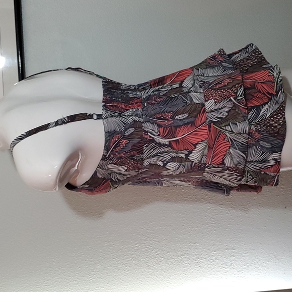 GAP Women's Fancy Crop Top-Fall Color Feathers-Ruffles-Adjust Straps-NWOT-Sz S - Picture 4 of 17